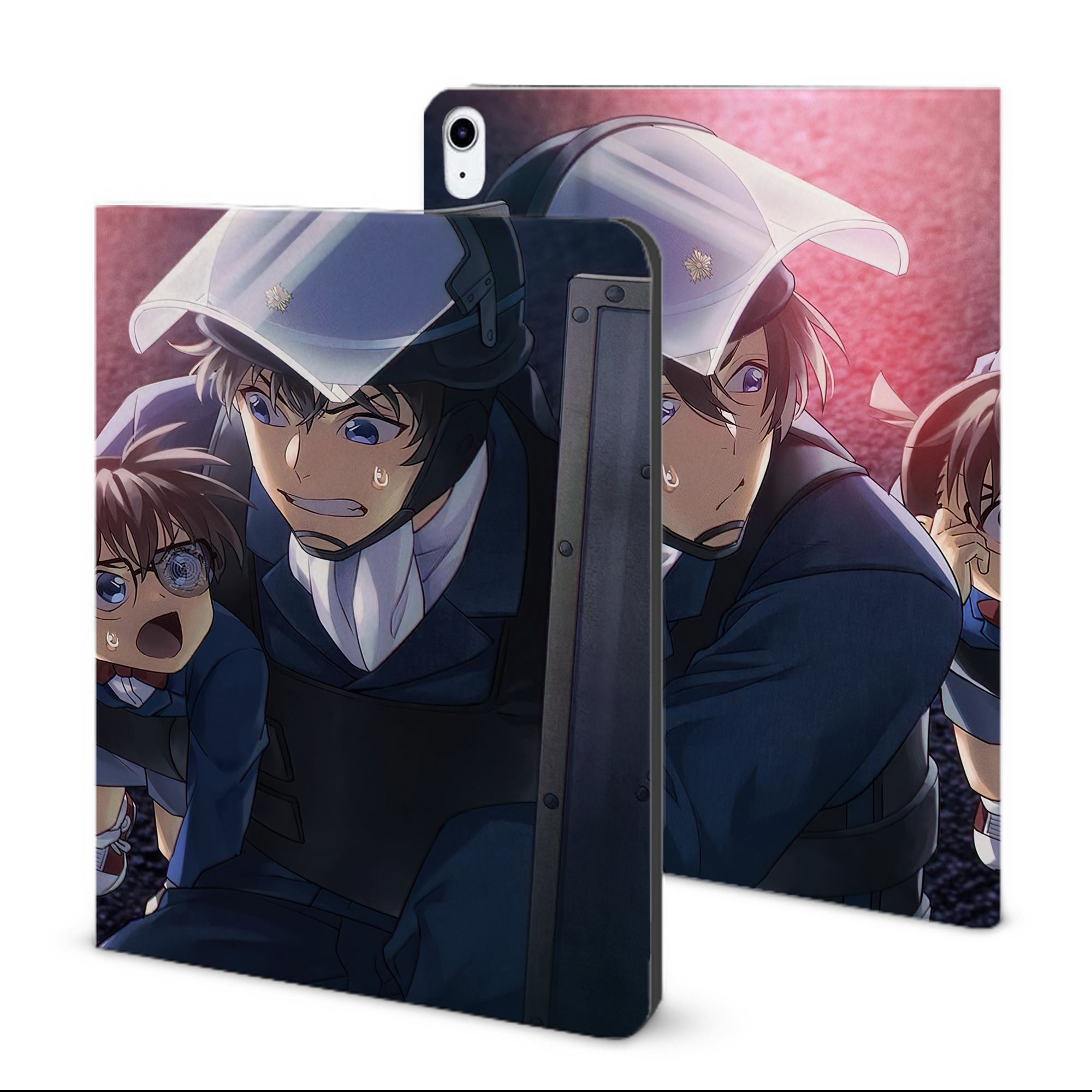 （画像用） 名探偵コナン Detective Conan IPad ケース ブック型 PUレザー TPU 耐衝撃 軽量 薄型 ペン収納なし 全面保護 IPad 各モデル対応